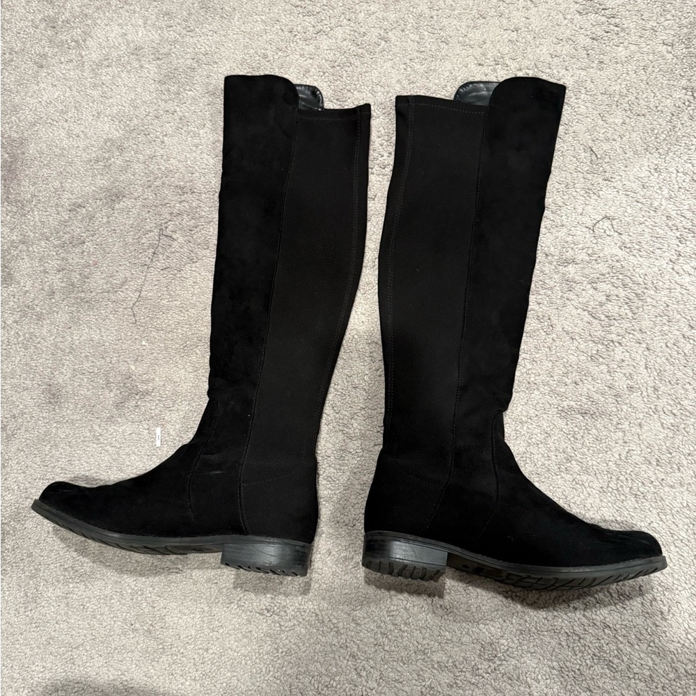 Unisa Black Knee high Stretch Riding Boots